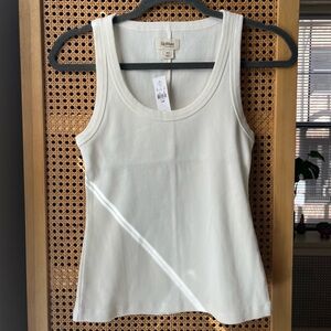 Upwest White Ribbed Tank